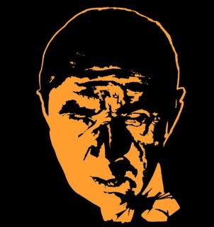 Bela Lugosi threshold — pumpkin carving pattern